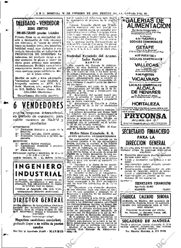 ABC MADRID 18-02-1968 página 80