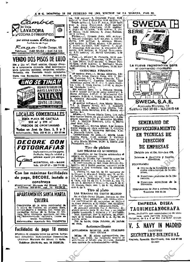 ABC MADRID 18-02-1968 página 88