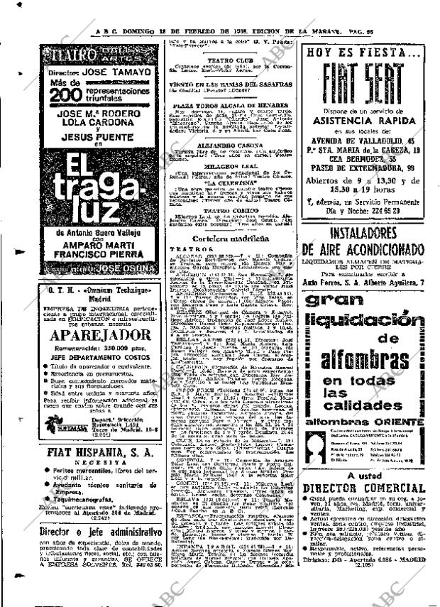 ABC MADRID 18-02-1968 página 96