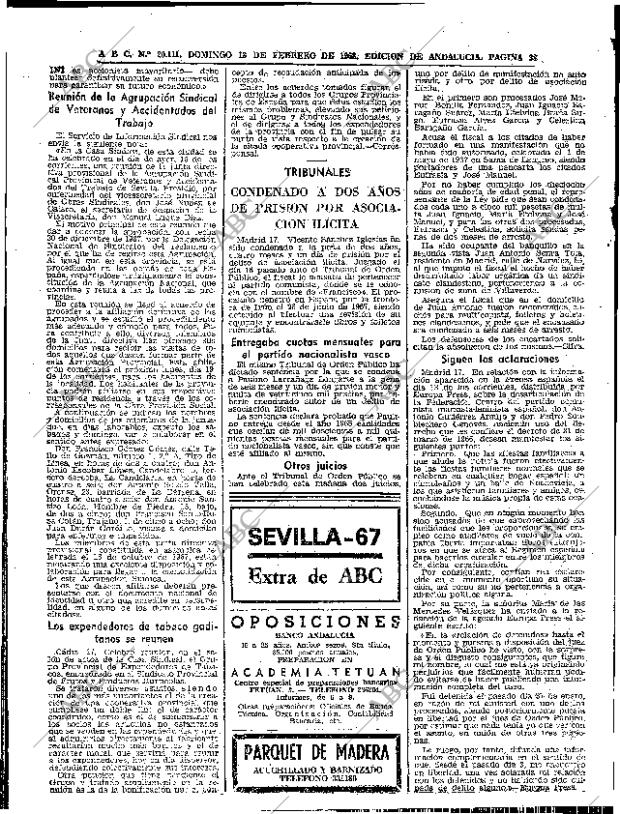 ABC SEVILLA 18-02-1968 página 38
