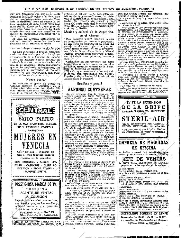 ABC SEVILLA 18-02-1968 página 42