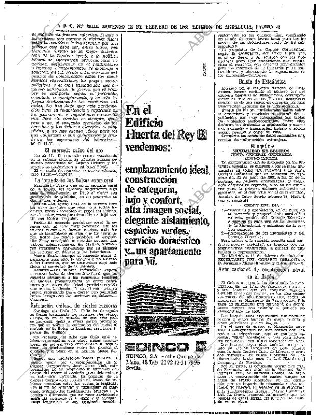 ABC SEVILLA 18-02-1968 página 58