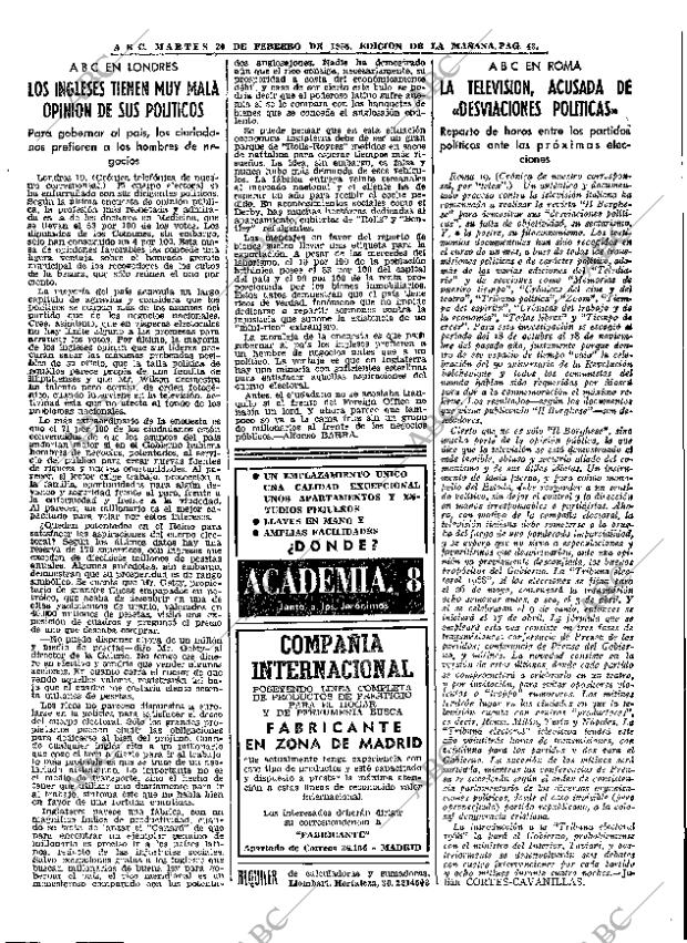 ABC MADRID 20-02-1968 página 43