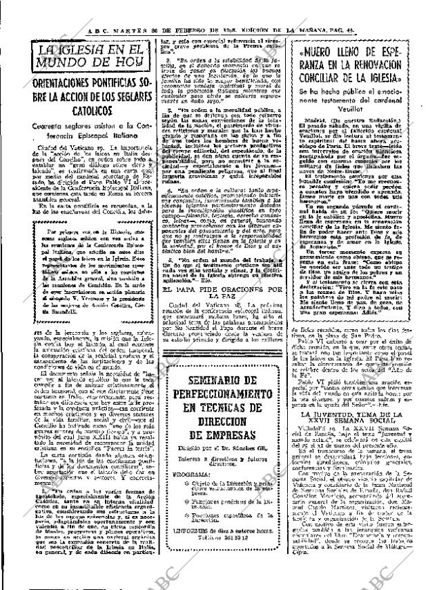 ABC MADRID 20-02-1968 página 44