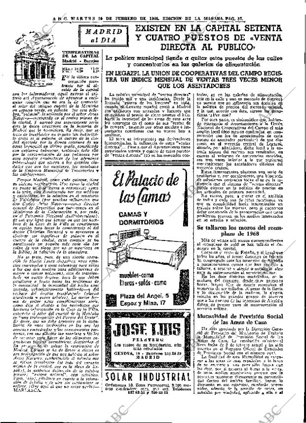 ABC MADRID 20-02-1968 página 57