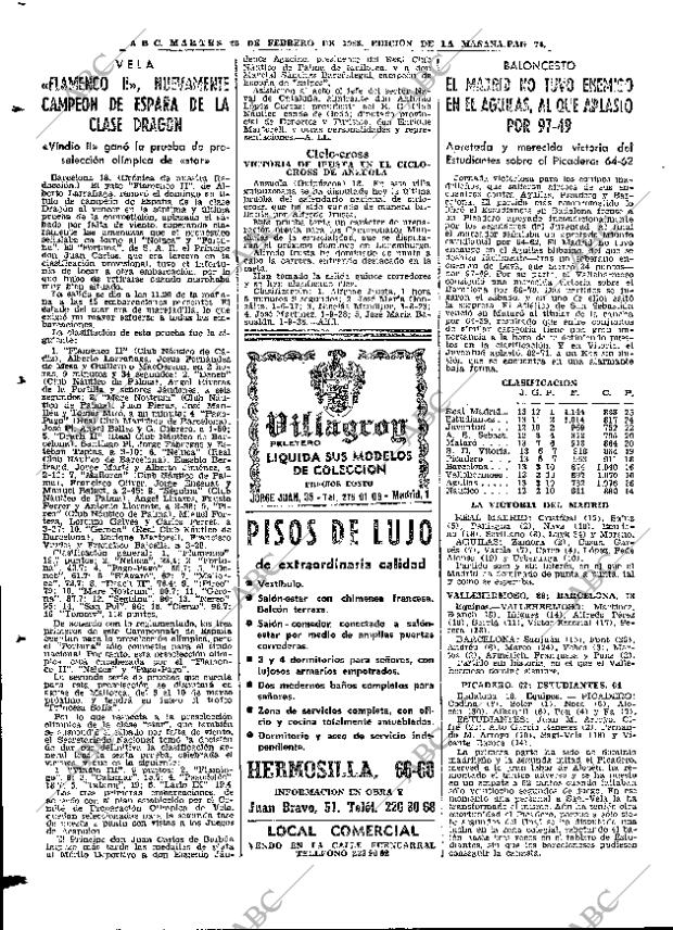 ABC MADRID 20-02-1968 página 74