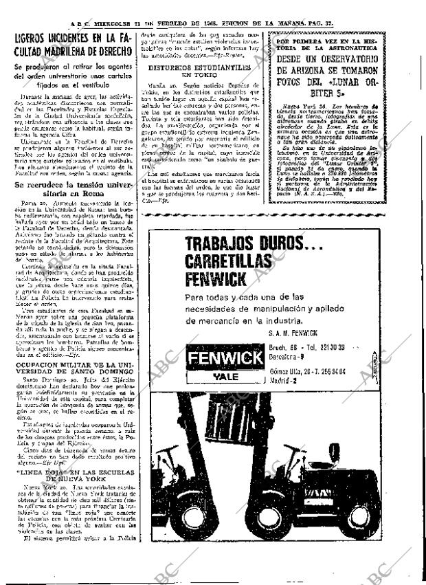 ABC MADRID 21-02-1968 página 37