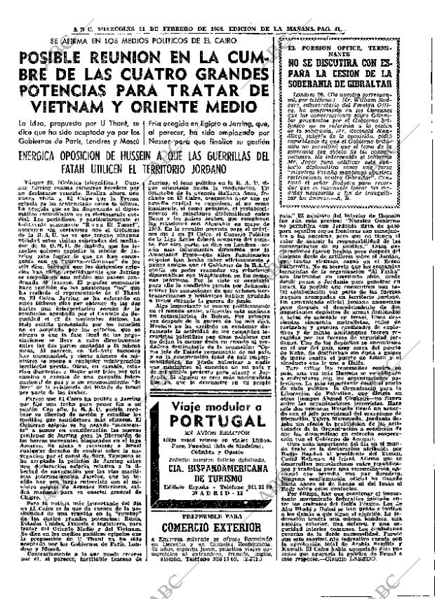 ABC MADRID 21-02-1968 página 41