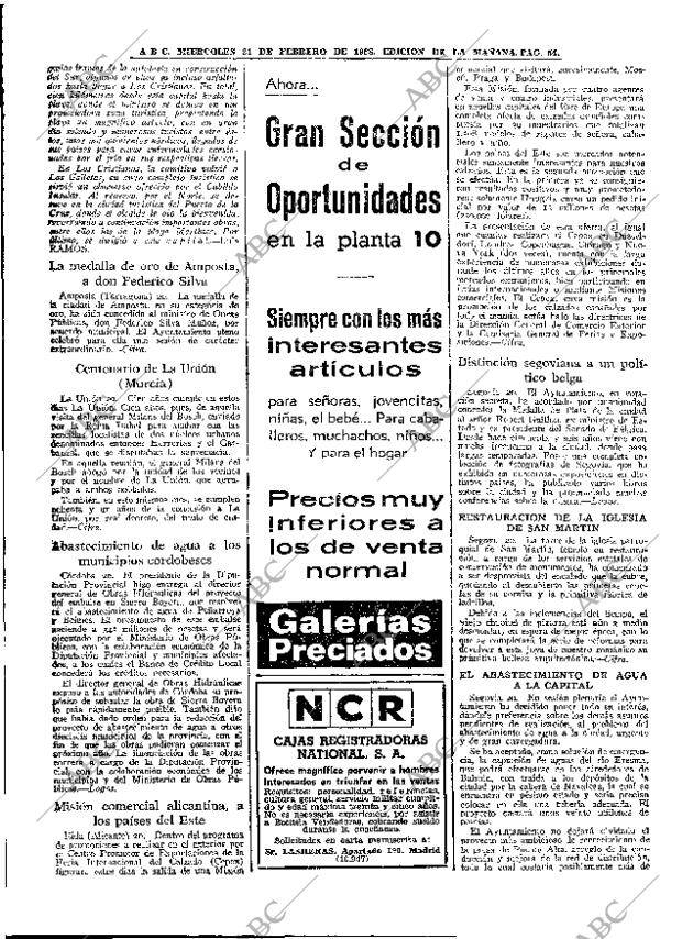 ABC MADRID 21-02-1968 página 54