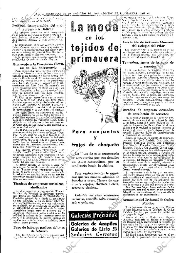 ABC MADRID 21-02-1968 página 64