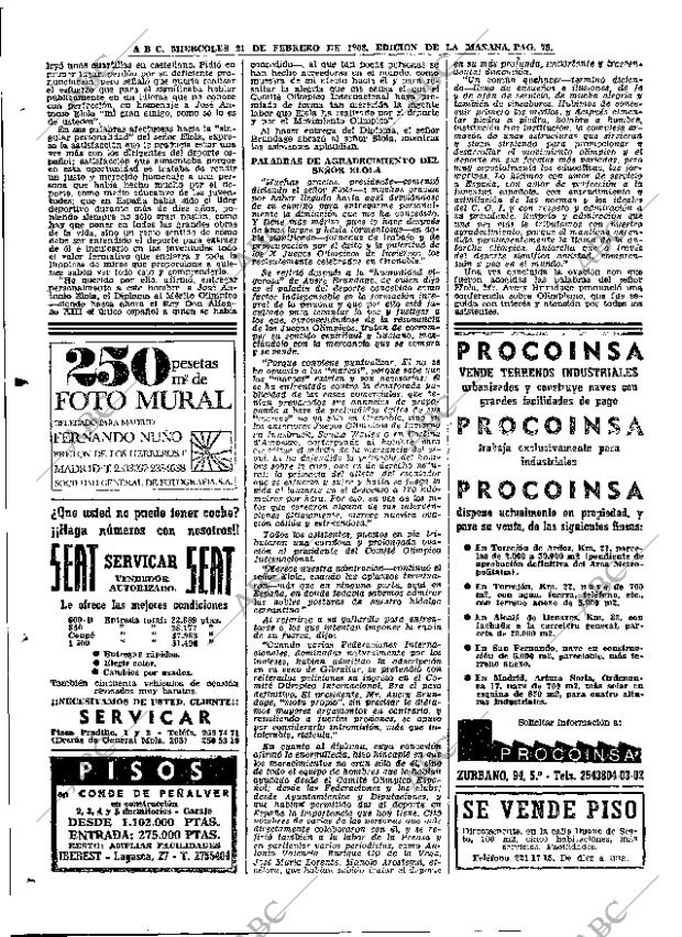 ABC MADRID 21-02-1968 página 78