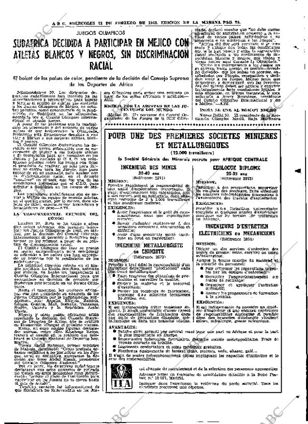 ABC MADRID 21-02-1968 página 79