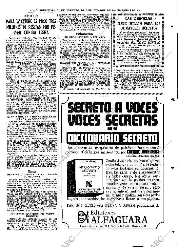 ABC MADRID 21-02-1968 página 83