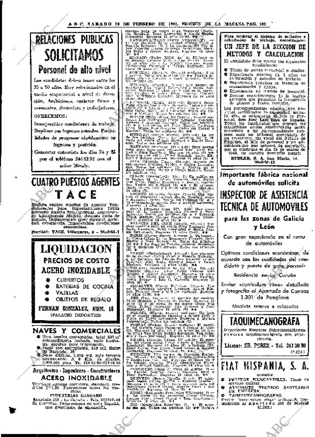 ABC MADRID 24-02-1968 página 102