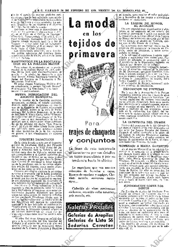 ABC MADRID 24-02-1968 página 68