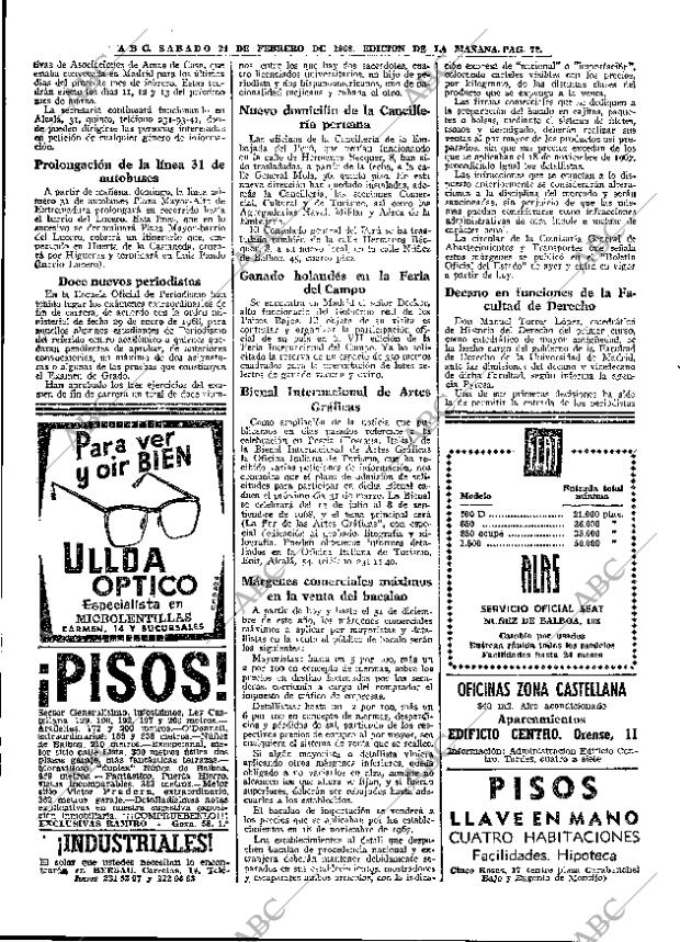 ABC MADRID 24-02-1968 página 72