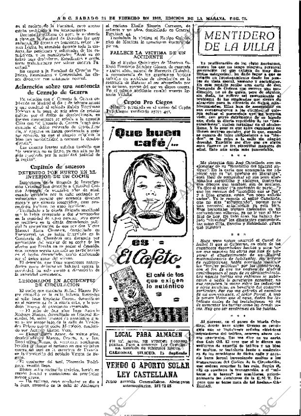 ABC MADRID 24-02-1968 página 73