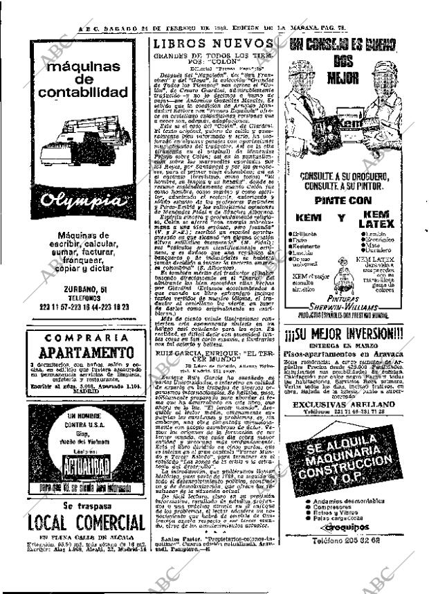 ABC MADRID 24-02-1968 página 78