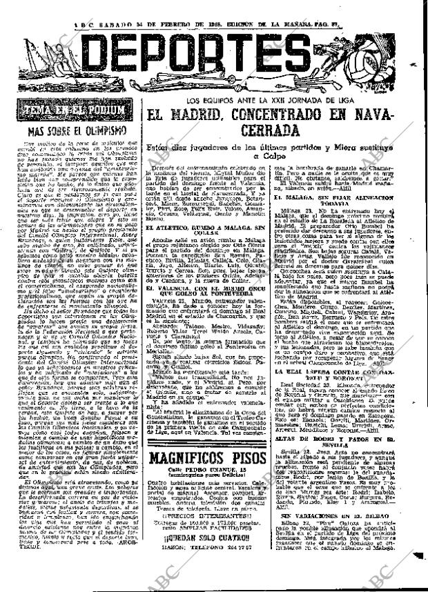 ABC MADRID 24-02-1968 página 87