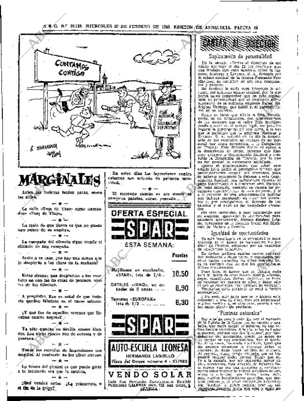 ABC SEVILLA 28-02-1968 página 43
