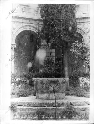 Detalle del patio de la Unversidad de Alcalá de Henares