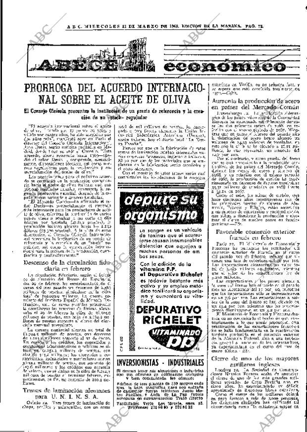 ABC MADRID 13-03-1968 página 73