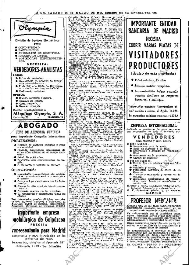 ABC MADRID 16-03-1968 página 108