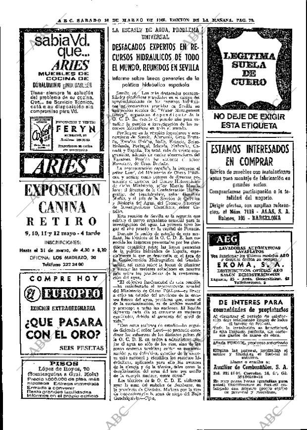 ABC MADRID 16-03-1968 página 70