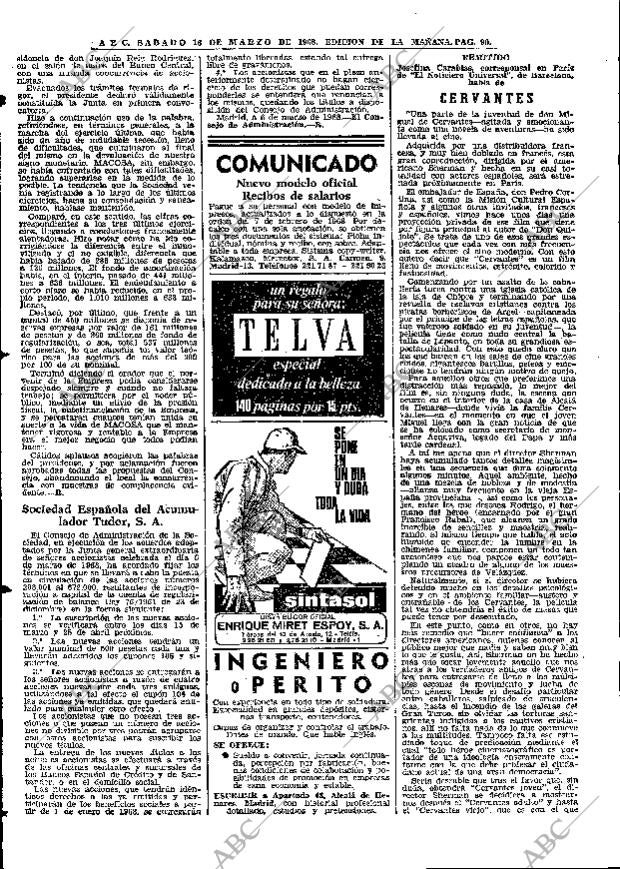 ABC MADRID 16-03-1968 página 90