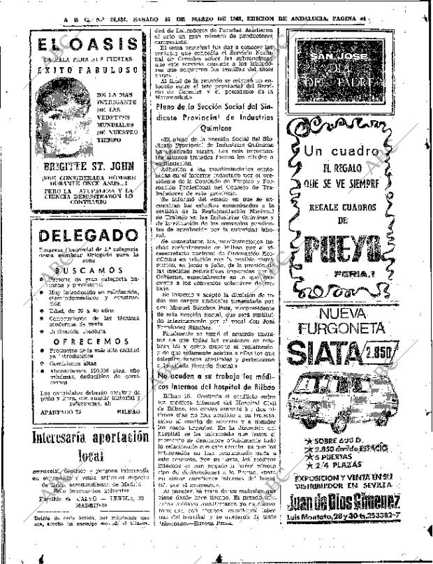 ABC SEVILLA 16-03-1968 página 44