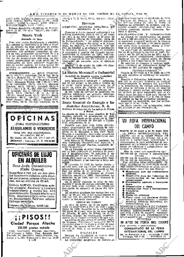 ABC MADRID 22-03-1968 página 70