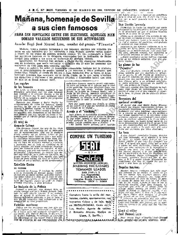 ABC SEVILLA 22-03-1968 página 45