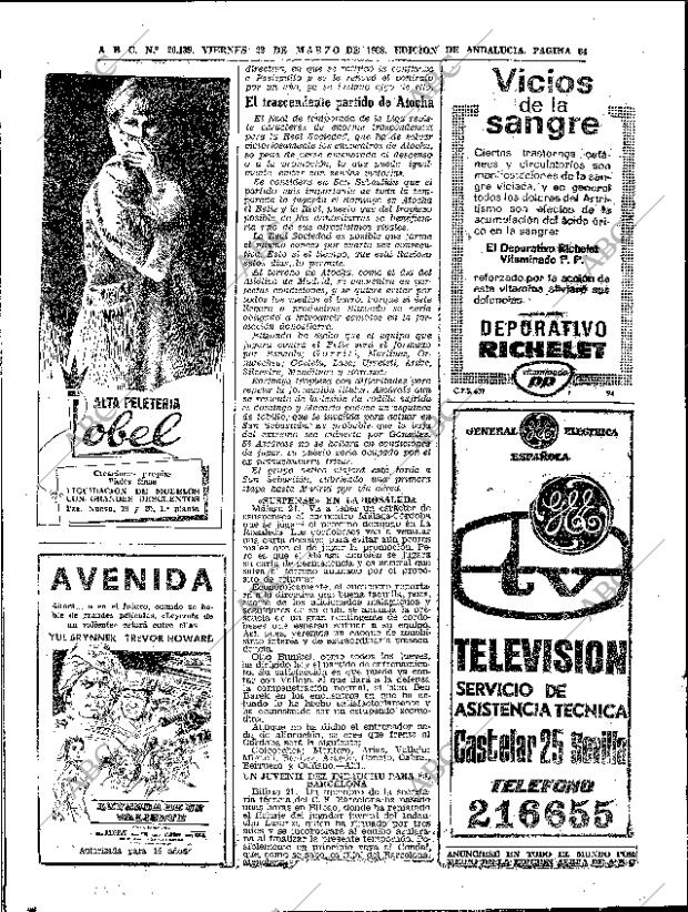 ABC SEVILLA 22-03-1968 página 64