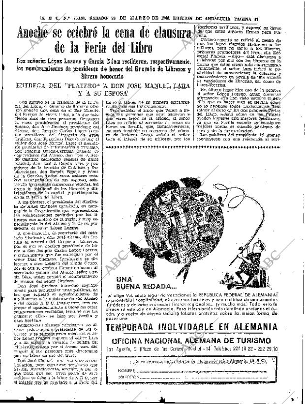 ABC SEVILLA 23-03-1968 página 47