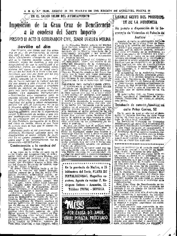 ABC SEVILLA 23-03-1968 página 67