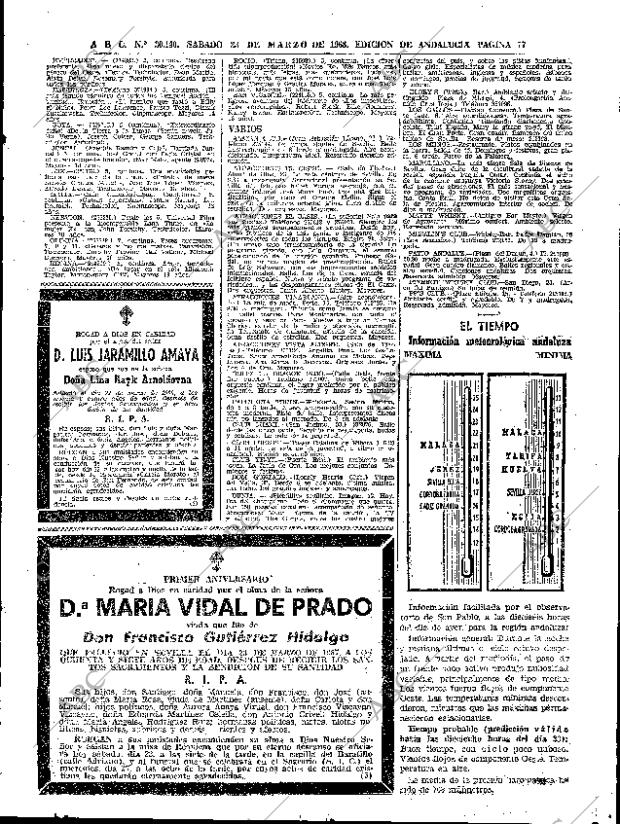 ABC SEVILLA 23-03-1968 página 77