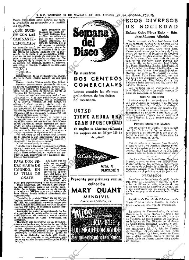 ABC MADRID 24-03-1968 página 84