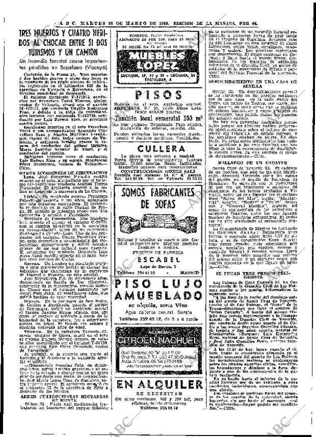 ABC MADRID 26-03-1968 página 64