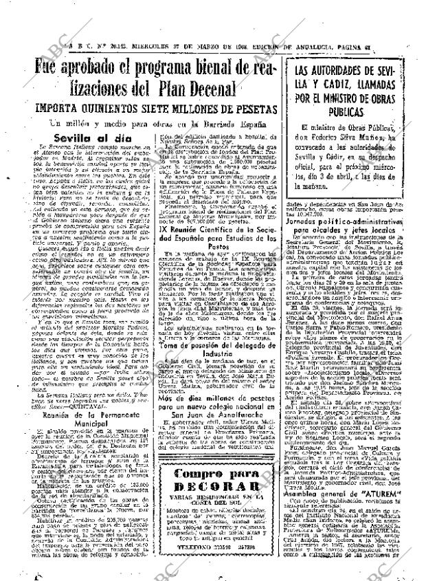 ABC SEVILLA 27-03-1968 página 61