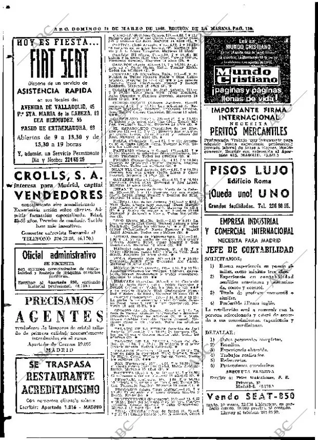 ABC MADRID 31-03-1968 página 110