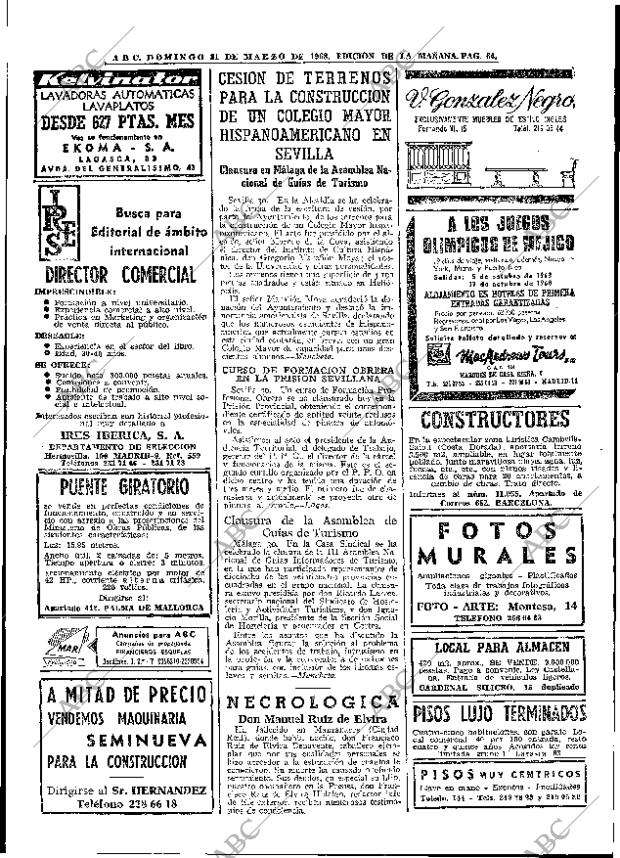 ABC MADRID 31-03-1968 página 64