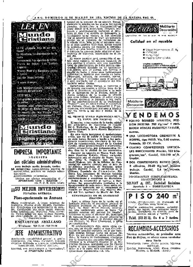 ABC MADRID 31-03-1968 página 68