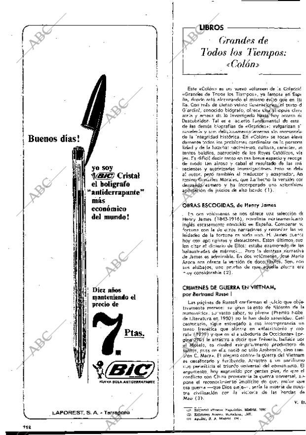 BLANCO Y NEGRO MADRID 06-04-1968 página 112