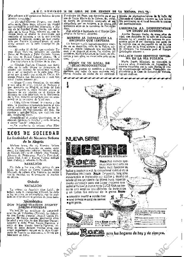 ABC MADRID 14-04-1968 página 73