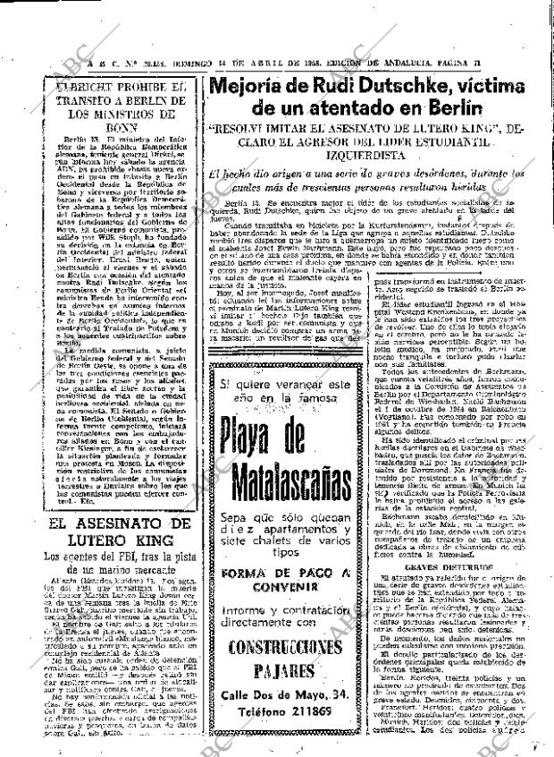 ABC SEVILLA 14-04-1968 página 71