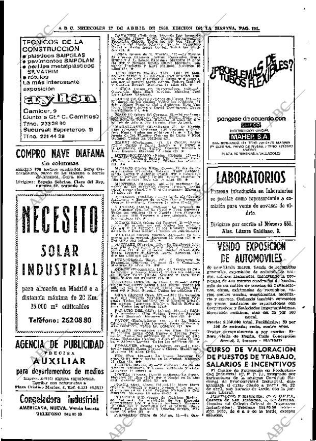 ABC MADRID 17-04-1968 página 101