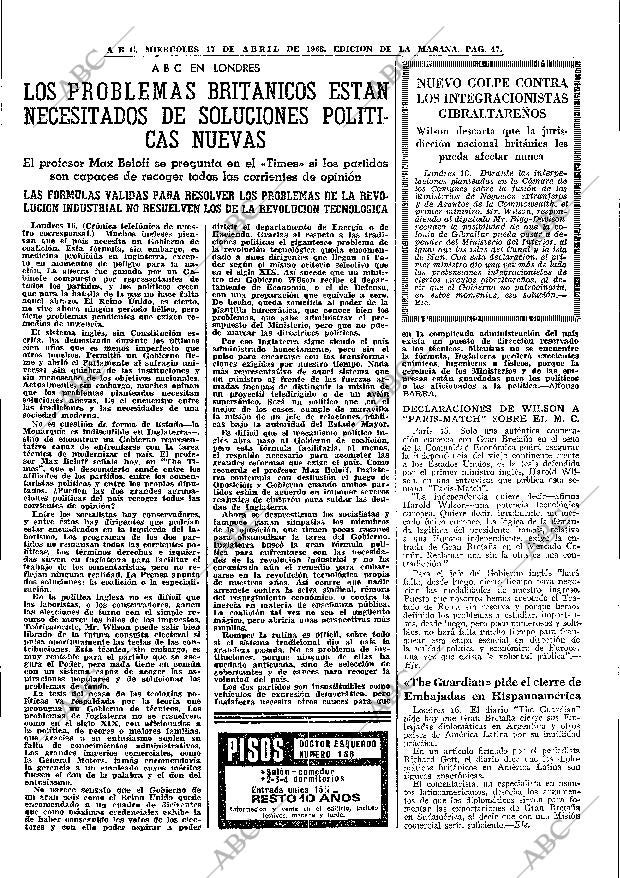 ABC MADRID 17-04-1968 página 47