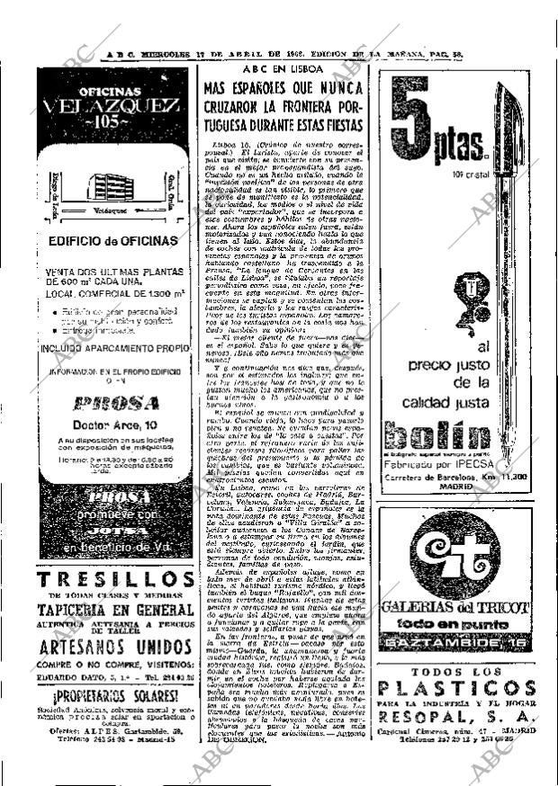 ABC MADRID 17-04-1968 página 56