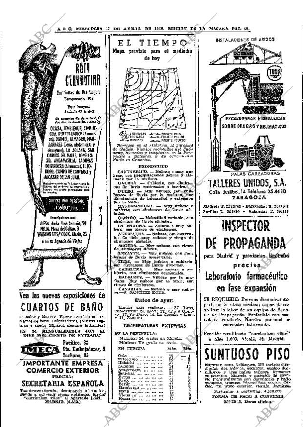 ABC MADRID 17-04-1968 página 62