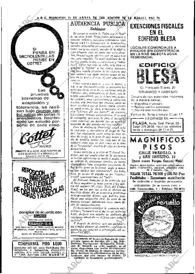 ABC MADRID 17-04-1968 página 70